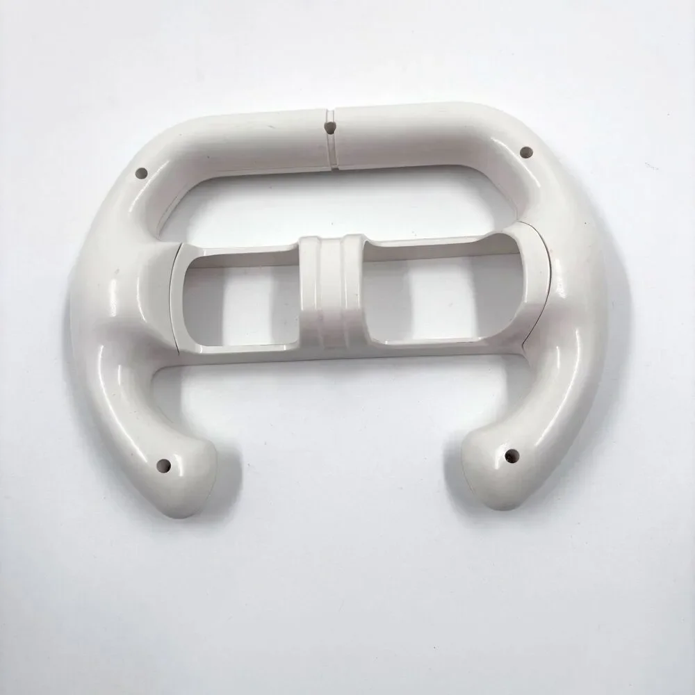 White Racing Wheel Controller Attachment for Nintendo Wii Remote - Mario Kart